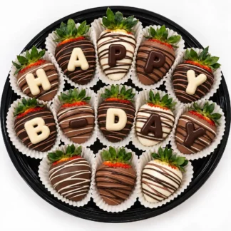 Classic Birthday Chocolate Strawberries - Medium