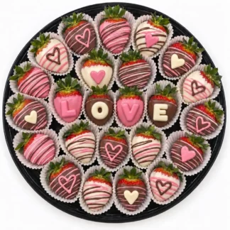 Pink Valentine Chocolate Strawberries - Large