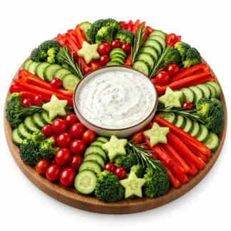 Round Dip Vegetable Platter - Large
