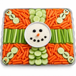 Snowman Vegetable Platter - Large