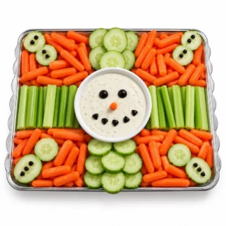 Snowman Vegetable Platter - Small